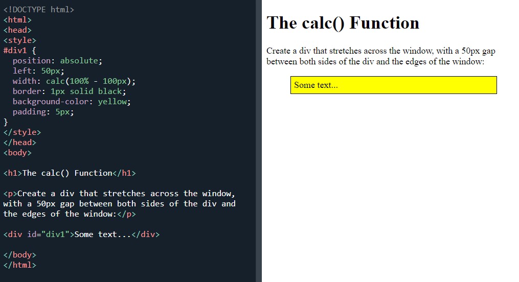 calc() function