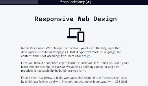 freeCodeCamp responsive web design