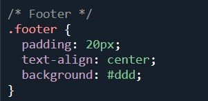 CSS footer code