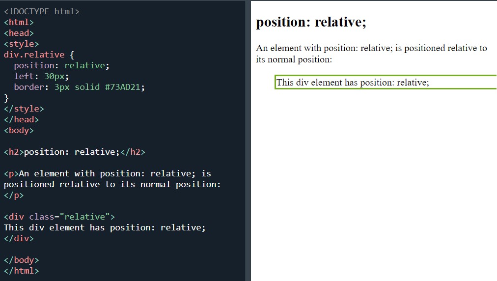 CSS div position relative