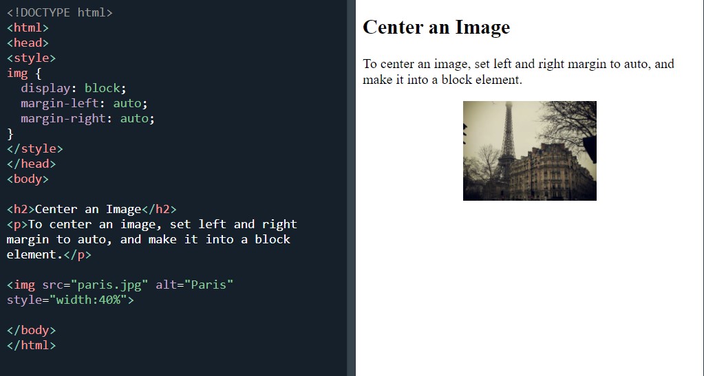 A centred image CSS