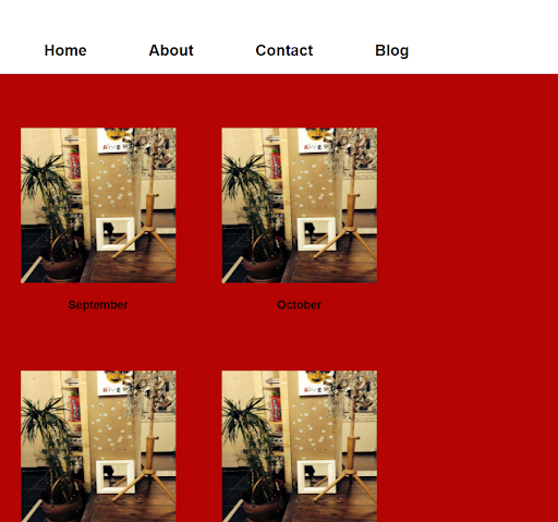 images in two columns as the page width is reduced further