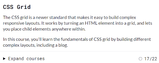 The Free Code Camp CSS grid section