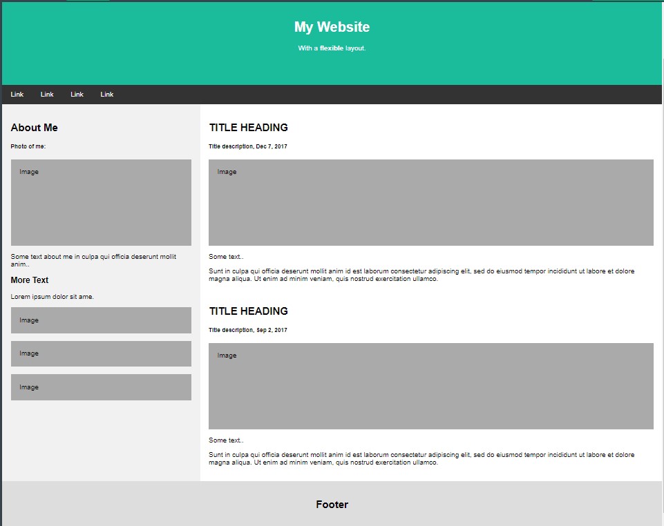 the W3Schools Responsive website layout