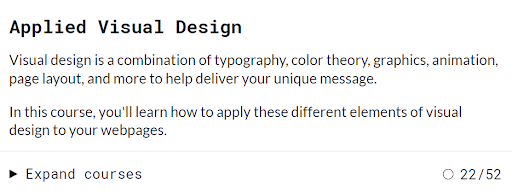 FreeCodeCamp applied visual design course