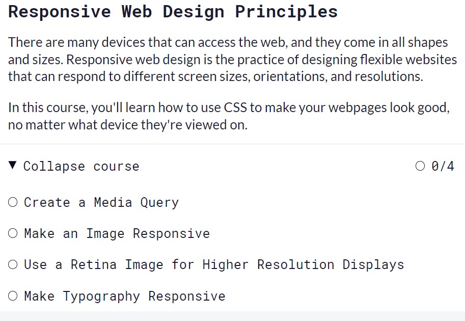 FCC's responsive web design principles