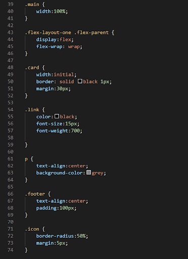 second section of my blog's CSS code