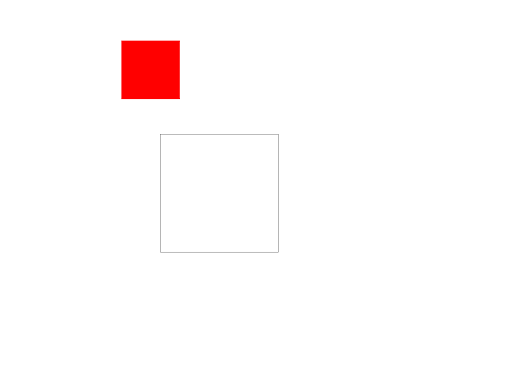 A red box orbiting another box