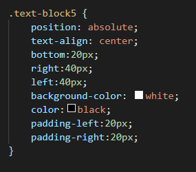 CSS for the text-block