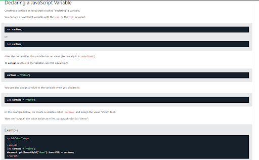 Declaring a JavaScript variable