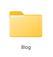 My blog folder