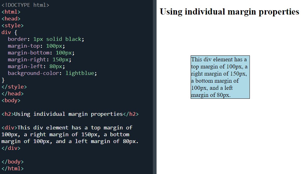 CSS margin