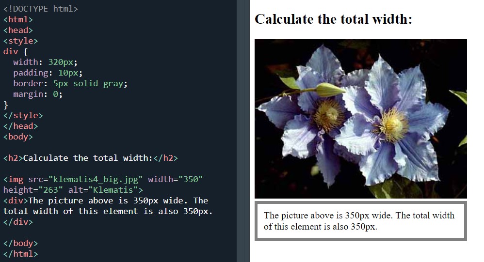 CSS Width and height