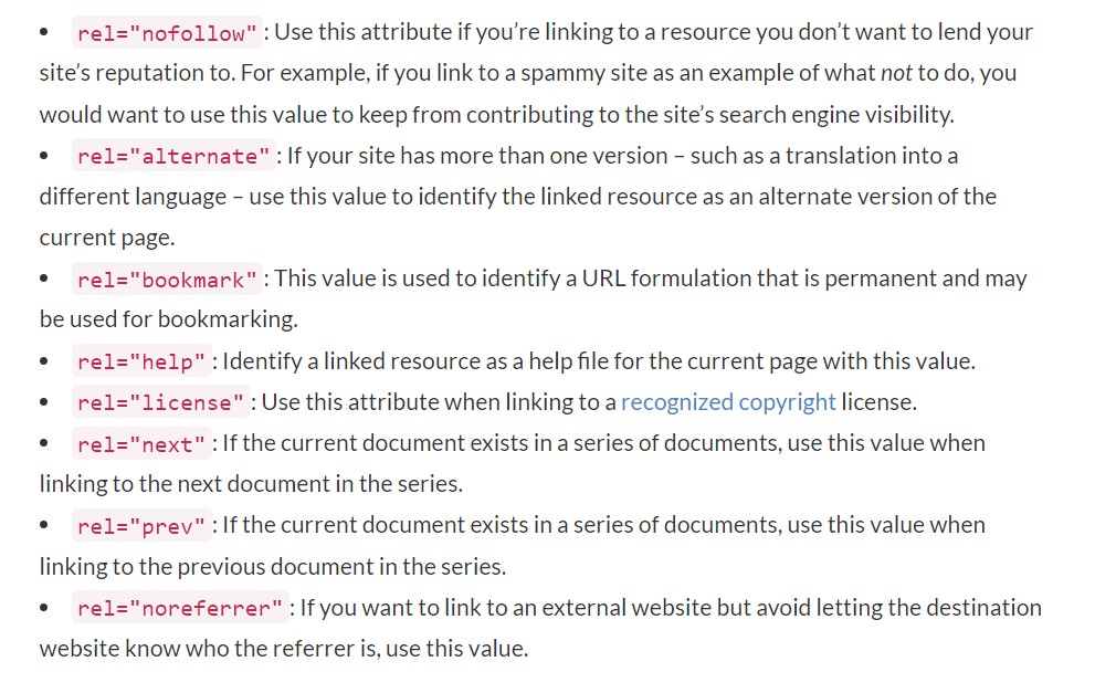 HTML values