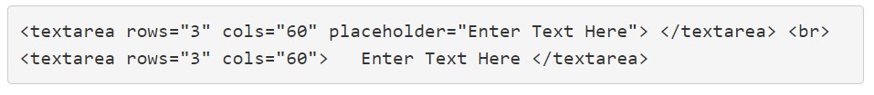 Textarea code