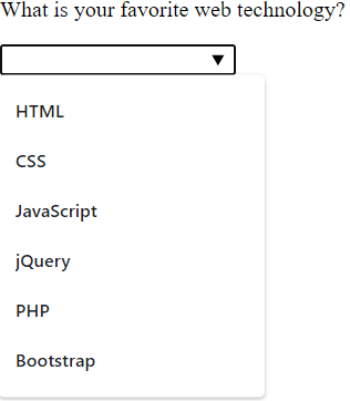 form elements, box and dropdown list